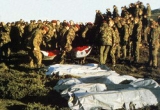 Parachute Regiment fatalities being buried.